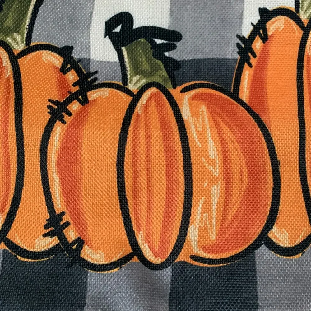 Buffalo Plaid Pumpkin Pillowcase Throw Pillow Cover HEY PUMPKIN